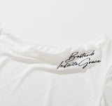 Script Drape Asymmetrical Top