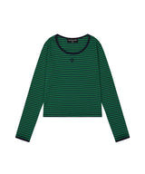 ロゴステッチストライプTシャツ