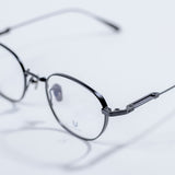 Knouun Round titanium glasses CODE. 102. B Navy