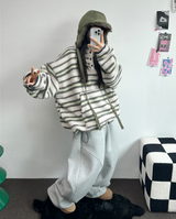 FLEECE-PICKABLE❤HARDY CIRCLE LINE BALLOON LONG SWEAT PANTS🤎🩶🖤3COLOR