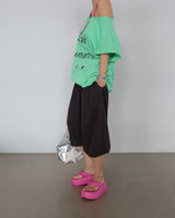 4 color banding harem baggy Aladdin half-length shorts