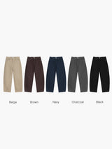 Curved Cotton Pants 5COLOR