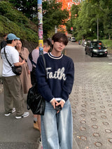 Faith Brushed Oversized Patch Knit