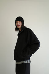 Wool zipup jumper, Black