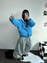 フリースカーペンターワイドロングパンツ 🤎💚🖤🩶🤍5カラー