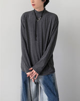 ウィーバーハーフネックニットTシャツ