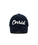 Applique Logo Corduroy Ball Cap - Navy