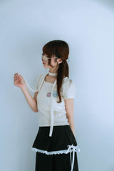 チョーカーバッジTシャツ(アイボリー)