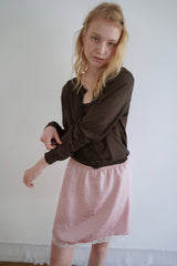 Petal satin skirt_pink