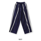 triple track line nylon pants