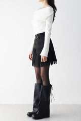 Marsh Off-Shoulder Layered T-Shirt