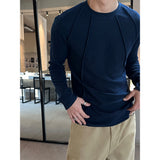【MUSCLE FIT】ダブルショルダーカッティングニットスリーブ(4色)