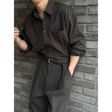 [SET UP可能] ベーシックコットンポケットシャツ(6color)