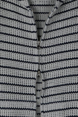 Stone Striped Zip Hoodie