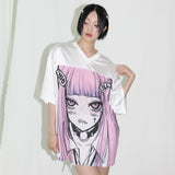 Satin Hell Girl Top - WHITE