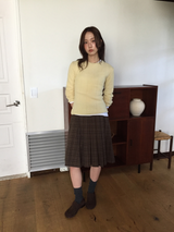 YWD PLAID PLEATS SKIRT (3color)