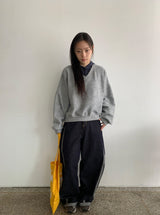 Chimti Brushed V-Neck Fleece Sweatshirt