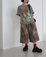 [UNISEX] レオパードカーゴバミューダパンツ