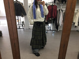 ウィンディチェッカードロングスカート (1color)