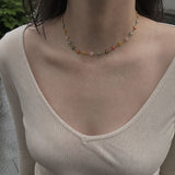 Y2K Colorful Daisy Flower Necklace