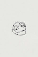 [925SILVER] FLOW LINE HEART DAILY RING