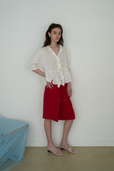 Cozy sweat shorts_red
