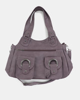 Clean Vintage Pocket Leather Shoulder Bag