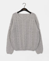 Wittle alpaca twisted V-neck knitwear