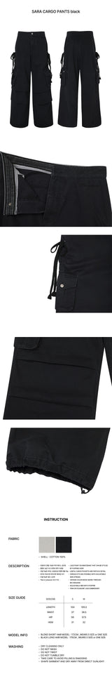 SARA CARGO PANTS black