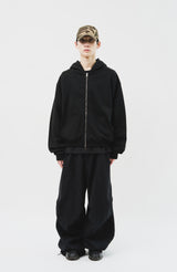 (MADE) neWave Short Zip Hoodie_Black