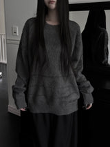 overfit angora round knit (unisex / 4color)