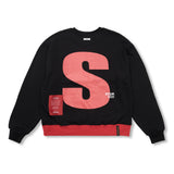 Capital S Oversized Crewneck Black / Melange