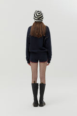 PUNK TRACK DOLPHIN PANTS [DARK NAVY]