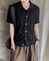 Tiban Cable Knit Short‑Sleeve Cardigan