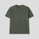 Crop Panel Pigment Half T-Shirt (4color) (No.974)
