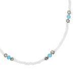 [1066] Ocean Flower Beads Necklace