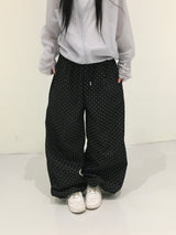 [Ritcore MADE] ミニドットワイドデニムパンツ (2c)