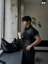 Ever snap muscle-fit denim shirt