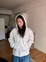 Nobui Flower Hood Zip-up