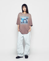 26FW ローリング ストーンズブラックブルーポスターショートスリーブ Tシャツ