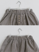 RETRO CHECK PUFF BLOOMER (BEIGE, BLACK 2COLORS!)