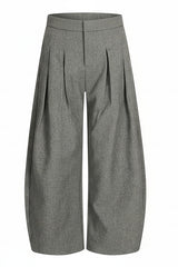 Double Pleat Curved Trousers