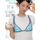 BETWEENAND “Pixel Bead” サマーホワイトグラフィティ風半袖Tシャツ、ニューデザイン