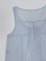 Somi See-through Frill Sleeveless Blouse