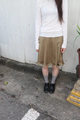 satin frill skirt (2c)