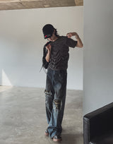 [LAN ARCHIVE]フロントシャーリングショートスリーブTシャツ