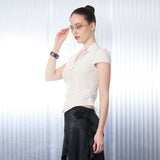 Lacy Bow Shirt [White]