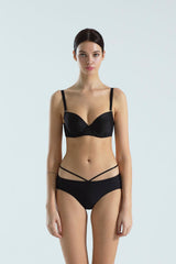 V-string bikini panties (Black)
