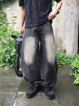 Ramie Brush Balloon Denim Pants 5C