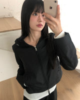 [MADE] Beupi frill pocket two-way ジッパーネックストリングウィンドブレーカーフードジップアップ